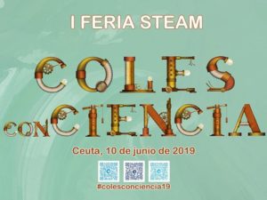 Cartel anunciando la 1º Feria STEAM en Ceuta
