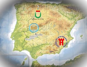  Mapa con la ubicación del CEIP Blanco de Cela, CEIP Ntra. Sra de los Remedios y CEIP Reyes Católicos