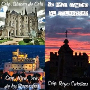 Collage de fotos del proyecto "Se hace camino al colaborar" con monumentos de los municipios