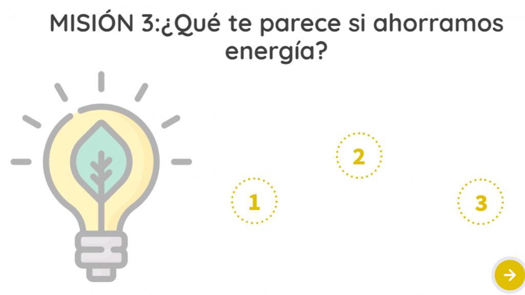 Imagen ilustrativa de la misión 3: "¿Qué te parece si ahorramos energía?