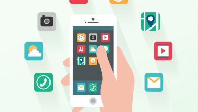 Imagen digital de un móvil y aplicaciones