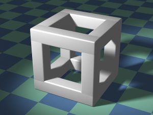 Cubo geométrico digital