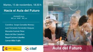 Cartel del evento en directo "Hacia el Aula del Futuro"