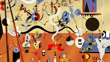 Cuadro "El Carnaval de Arlequín" de Miró