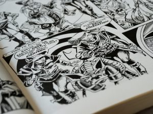 Detalle de la página de un cómic