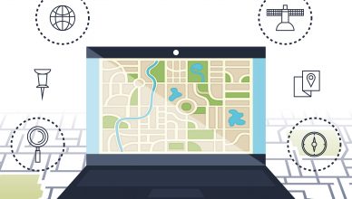 laptop with gps navigation software